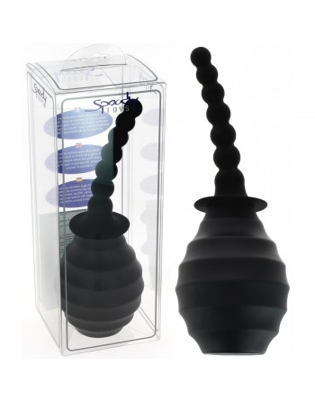 Poire à Lavement avec Plug à Boules en Silicone