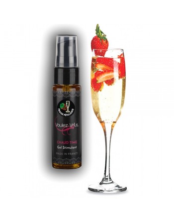 Lubrifiant Chauffant Stimulant Saveur Fraise Pétillant - 35 ml