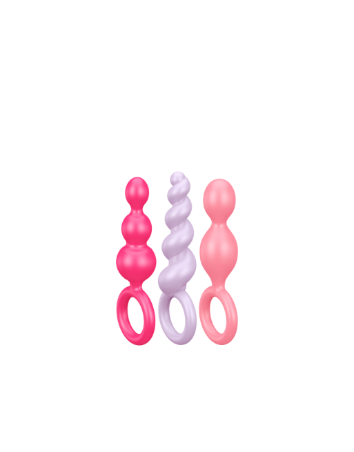 Plug anal Booty Call Satisfyer 3 pcs  - Couleurs assorties