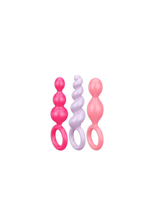 Plug anal Booty Call Satisfyer 3 pcs - Couleurs assorties Plug anal Booty Call Satisfyer 3 pcs - Couleurs assorties