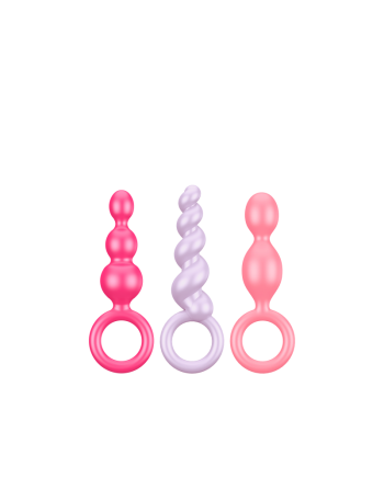 Plug anal Booty Call Satisfyer 3 pcs  - Couleurs assorties