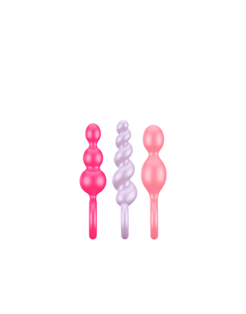 Plug anal Booty Call Satisfyer 3 pcs  - Couleurs assorties