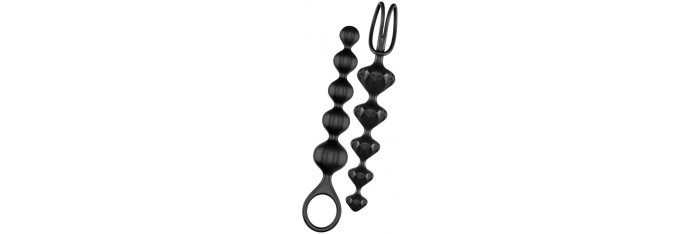 Chaînes Anales Beads Satisfyer 2 pcs  - Noir