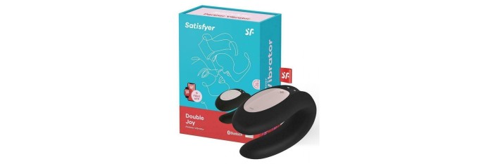 Stimulateur connecté pour couple Satisfyer Double Joy - Noir