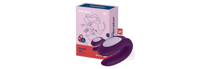 Stimulateur connecté pour couple Satisfyer Double Joy - Violet