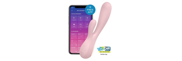 Vibromasseur connecté Satisfyer Mono Flex - Rose