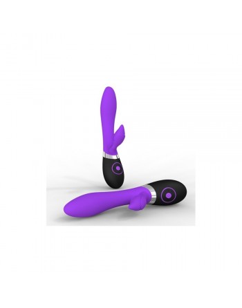 Vibromasseur Larila Rabbit Design fleur noir/pourpre - 7 vitesses
