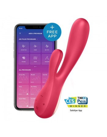 Vibromasseur connecté Satisfyer Mono Flex - Rouge