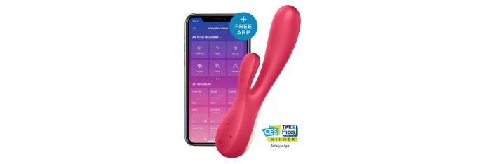 Vibromasseur connecté Satisfyer Mono Flex - Rouge