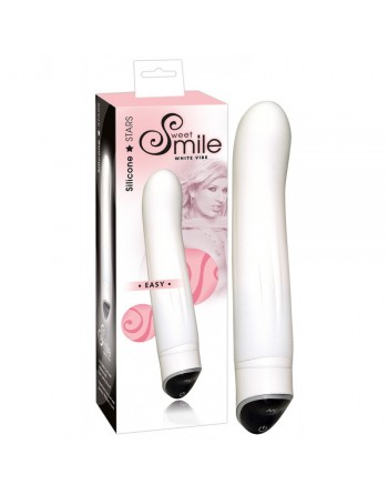 Vibromasseur Smile Easy Blanc en silicone - 7 vitesses