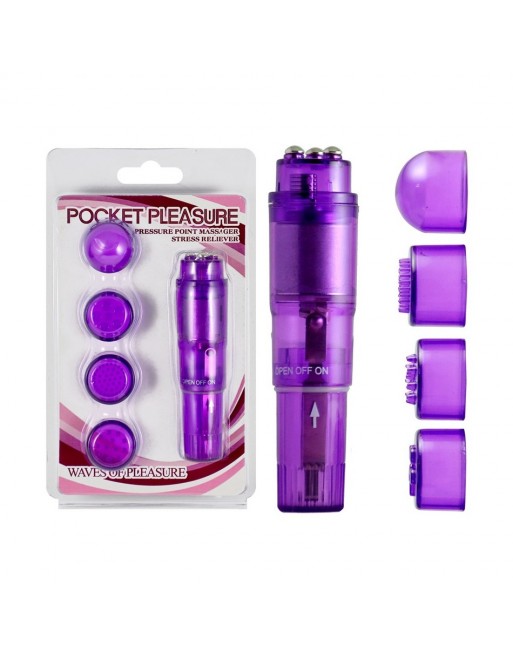 Stimulateur vibrant Pocket Pleasure pourpre Stimulateur vibrant Pocket Pleasure pourpre