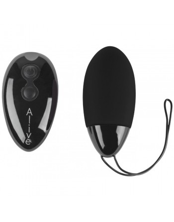 Oeuf télécommandé en Silicone Max Noir - 10 vitesses