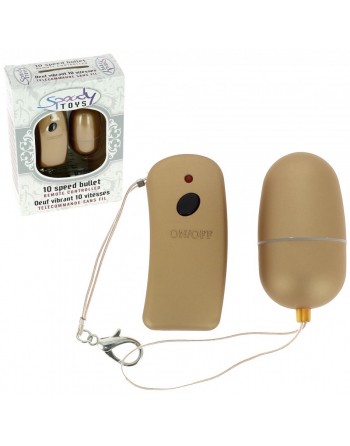 Oeuf vibrant radiocommandé Spoody Two doré  - 10 vitesses