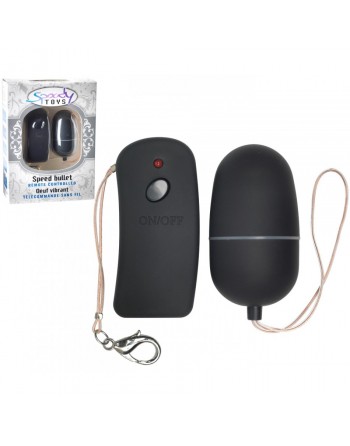 Oeuf vibrant radiocommande Spoody Four noir - 1 vitesse
