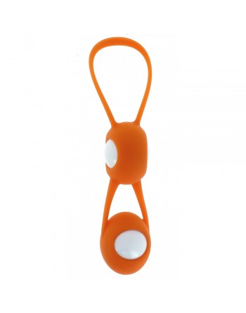 Boules de Geisha Spoody en silicone orange et ABS blanc