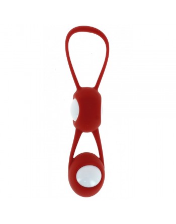 Boules de Geisha Spoody en silicone rouge ABS blanc