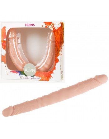 Double gode realiste Twins - 30 cm