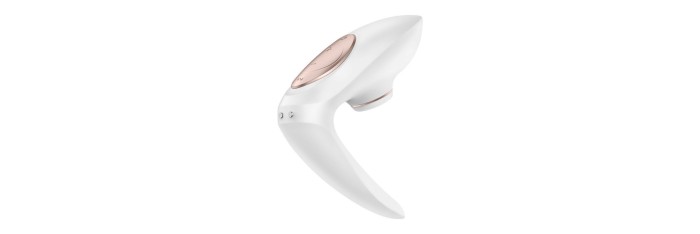 Stimulateur vibromasseur Satisfyer Pro 4 Couples - Blanc et Or rose