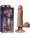Vibromasseur en UR3 The Realistic Cock Caramel - 17 cm