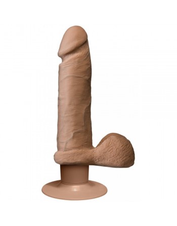 Vibromasseur en UR3 The Realistic Cock Caramel - 17 cm