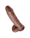 Gode ventouse avec testicules King Cock latino - 25 cm Ø 5 cm