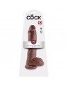 Gode ventouse avec testicules King Cock latino - 25 cm Ø 5 cm