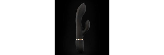 Vibromasseur Dorcel Glam Rabbit 21.8 cm - Noir et Or