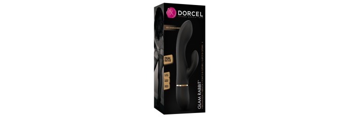 Vibromasseur Dorcel Glam Rabbit 21.8 cm - Noir et Or