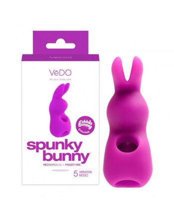 Doigt Vibrant Rechargeable Spunky Bunny Pourpre