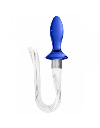 Plug Fouet en Verre Chrystalino Tail Bleu