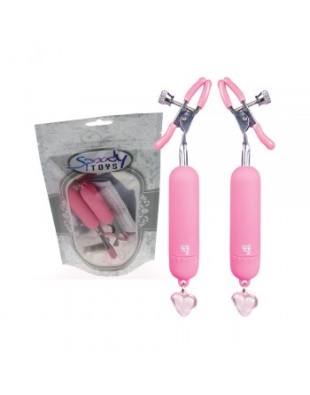 Pinces a seins vibrantes rose