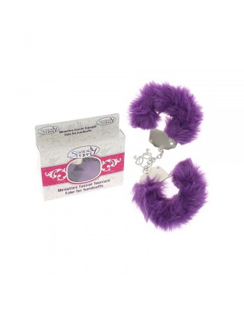Menottes metal fourrure pourpre