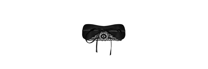 Satinia Masque en satin - Noir