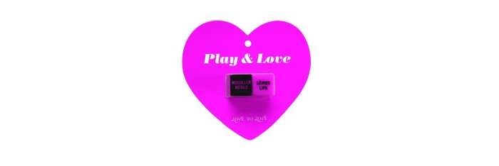 Dés Play et love - Rose et Noir