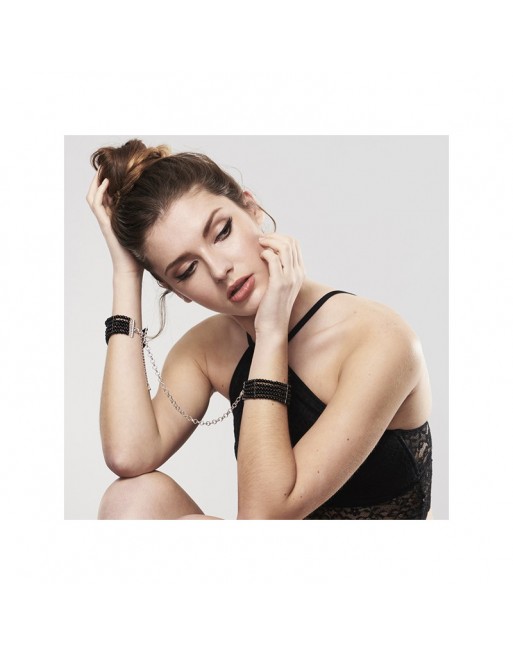 Plaisir Nacre - Menottes Bracelets - Noir Plaisir Nacre - Menottes Bracelets - Noir