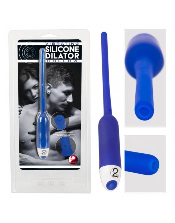 Tige A Uretre Vibrante Bleu en Silicone