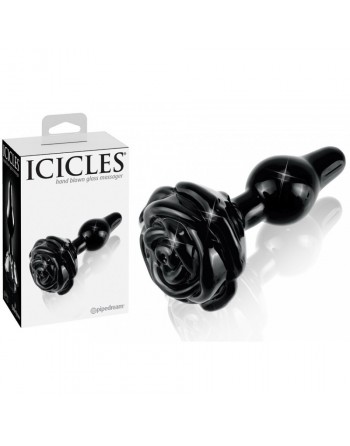 Plug en verre Noir  Icicles N°77