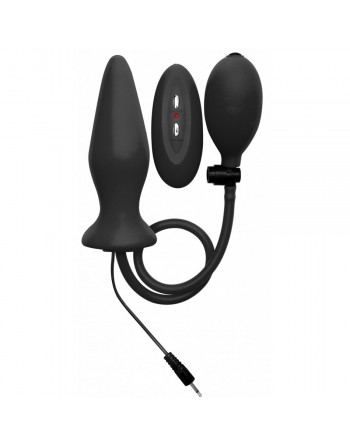 Vibromasseur Anal gonflant noir en silicone