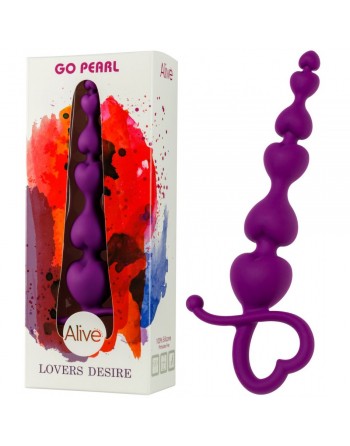 Dildo anal Go Pearl pourpre - 18 cm