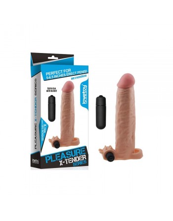 Gaine vibrante Pleasure X-Tender - 18 cm