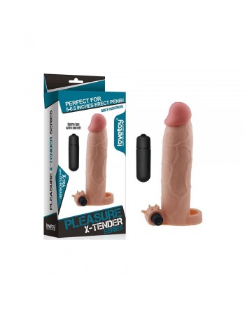 Gaine vibrante Pleasure X-Tender - 20 cm