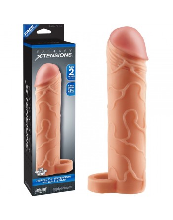 Gaine réaliste Perfect 2 Extension avec anneau - 19 cm