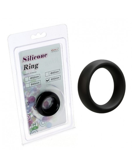 Anneau large en silicone noir Ø Interne 3 cm