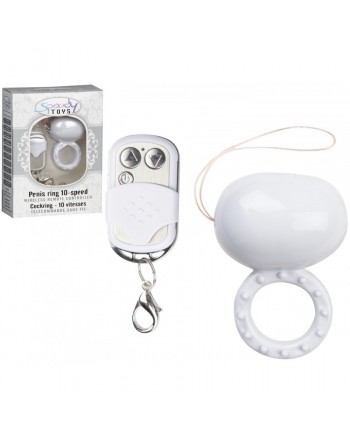 Cockring radiocommandé Spoody twenty-two blanc - 10 vitesses
