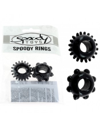 Pack 2 cockrings Spoody Pleasure noir