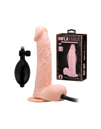Gode Ventouse Réaliste Gonflant - 18 cm