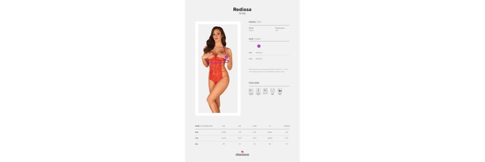 Rediosa Body ouvert - Rouge