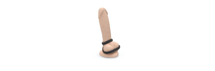 Cockring Dual ring Dorcel - Noir