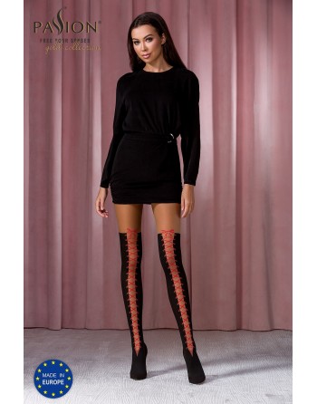 TI114 Collants 60|20 den - Noir et rouge