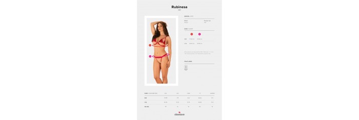 Rubinesa Ensemble 2 pcs - Rouge